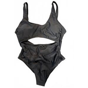 Black one piece cut out swimsuit---New size XL